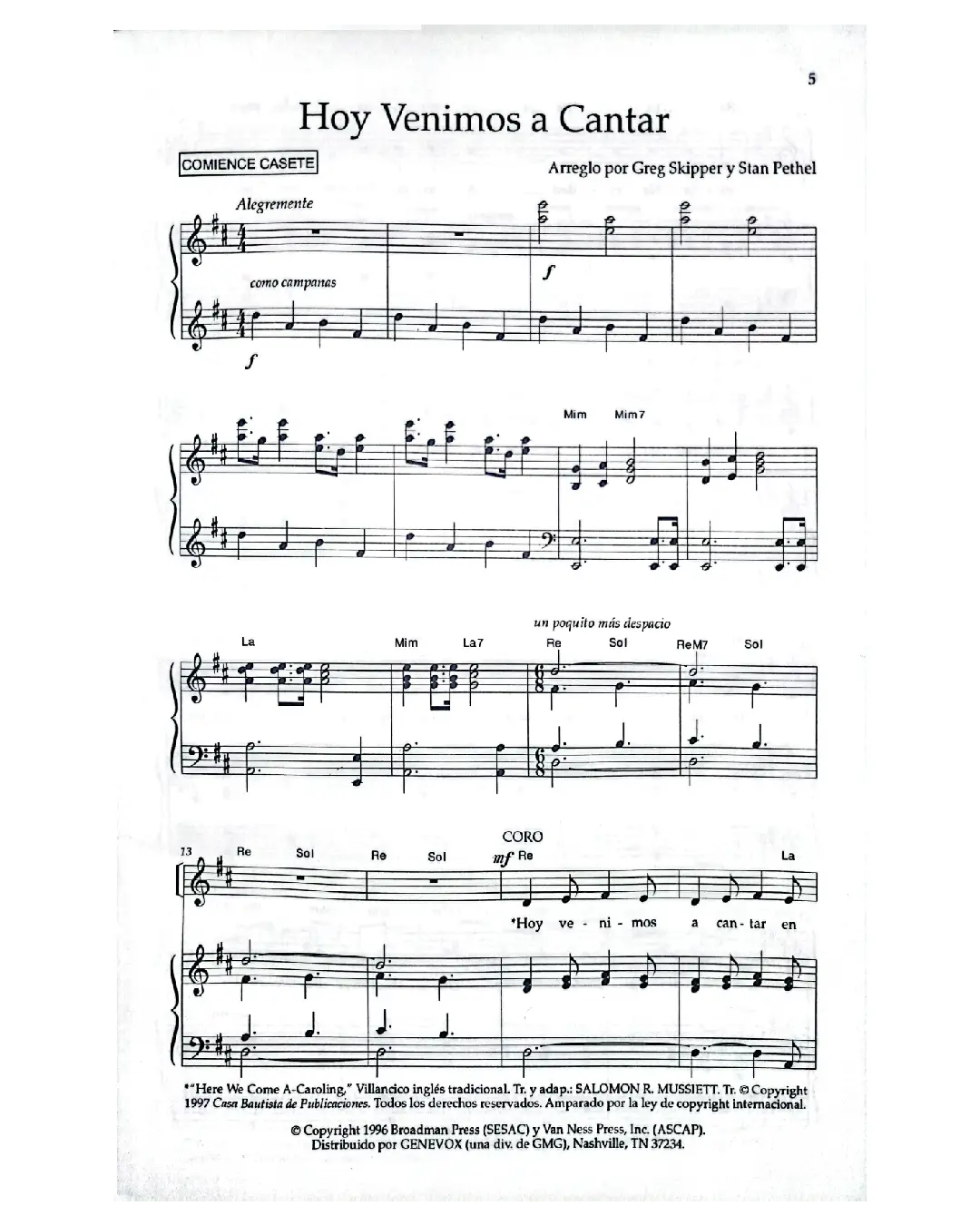 Santa la noche - Pistas instrumentales y corales - Imagen 2